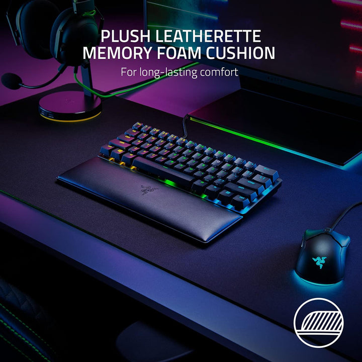Razer Ergonomische Handgelenkauflage für Mini-Tastaturen: Plüsch-Kunstleder-Memory-Schaumstoff-Kisse