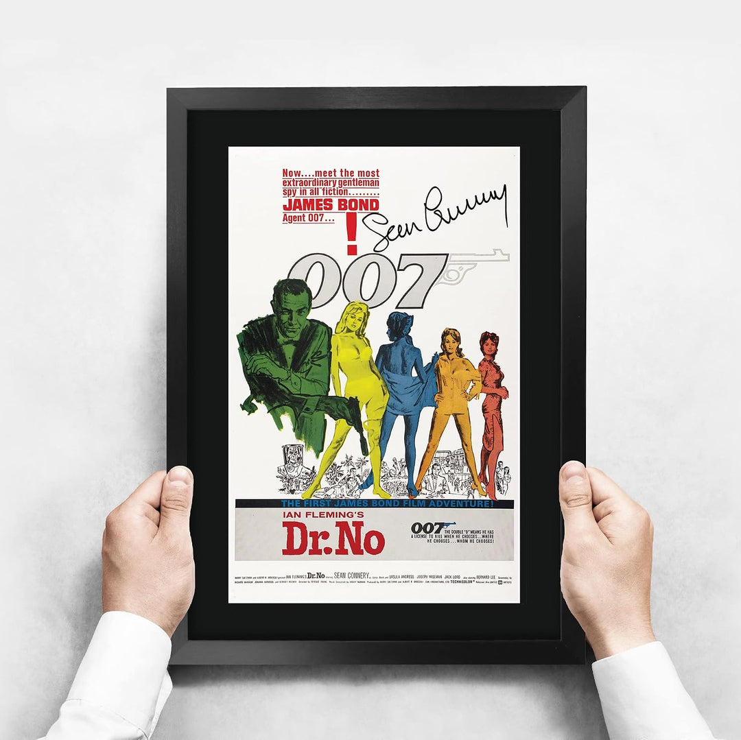 HWC Trading A3 FR James Bond - Dr. No Movie Poster Sean Connery Signed Geschenk GESTALTET A3 Printed