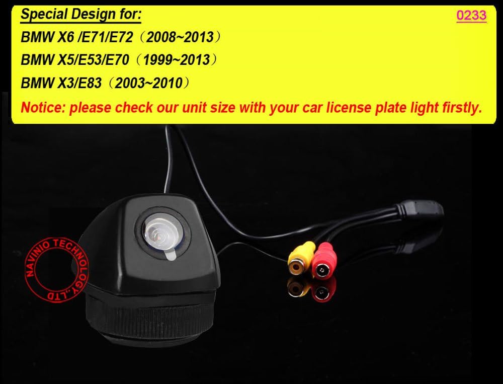 Einparkkamera Wasserdicht Nachtsicht HD Rückfahrkamera Ersatz für BMW X6 /E71/E72 2008-2013/BMW X5/E