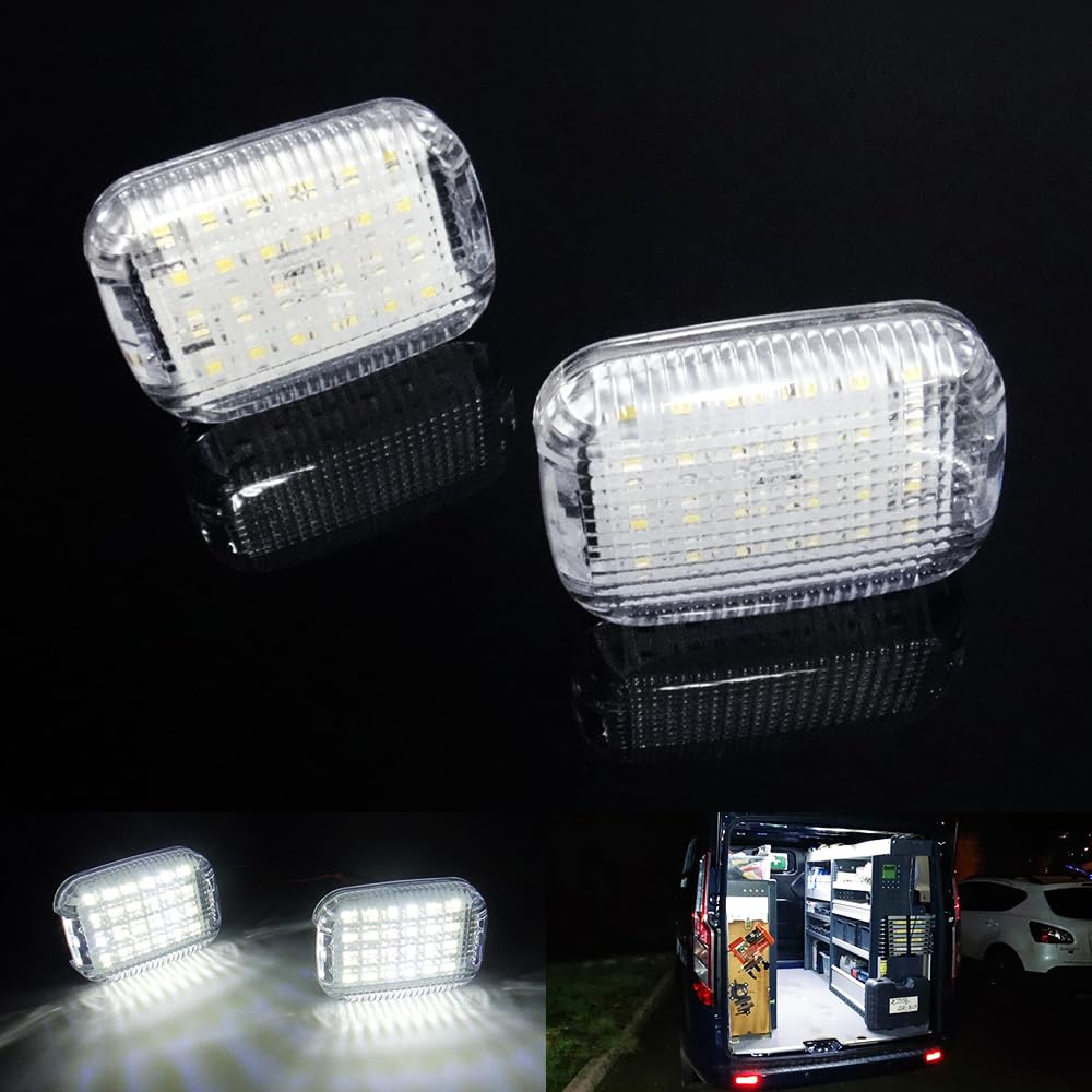 2 x LED Innenraumbeleuchtung Weiss Canbus für Transit MK8 Transit Tourneo Custom Courier Connect ab