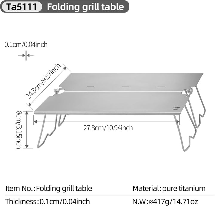 Titan BBQ Grill Klappbarer Grilltisch Leicht Tragbar