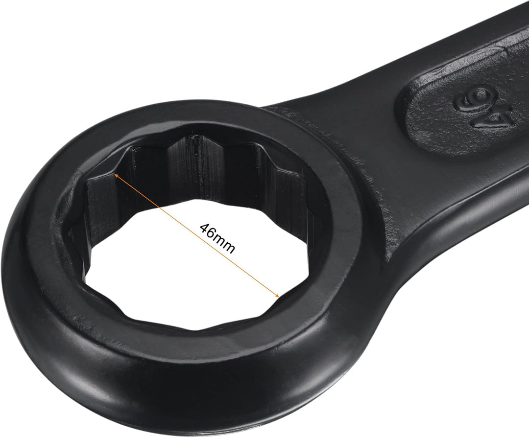 QUARKZMAN 46mm Box End Striking Ring Wrench, Hochfester Stahl Einzelkopf-Schraubenschlüssel Handwerk