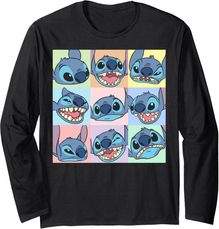 Disney Lilo & Stitch Faces Of Stitch Box Up Langarmshirt