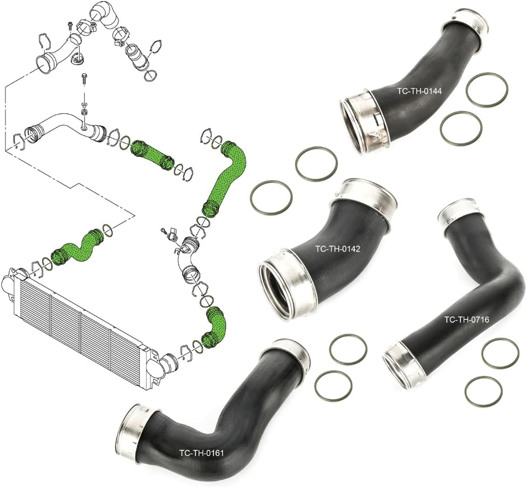 LST Turboschlauch Ladeluftschlauch Set TRANSPORTER T5 V AXE AXD 7H