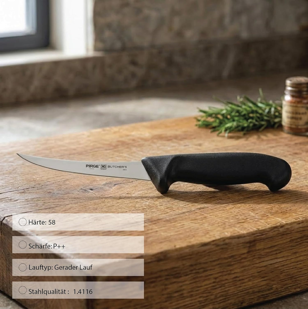 Pirge Butcher's Made in Germany Profi Ausbeinmesser 15 cm - Metzgermesser - Fleischermesser - Stechm
