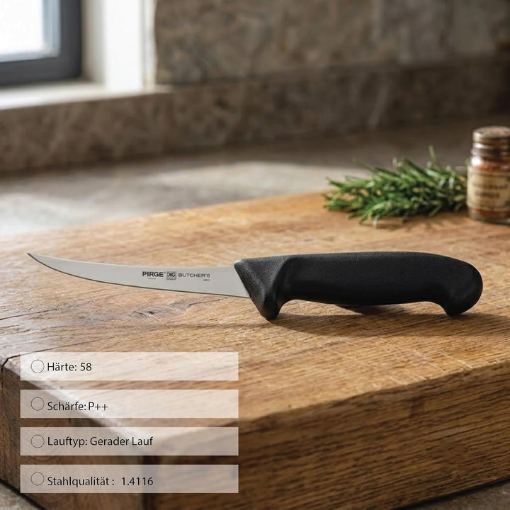 Pirge Butcher's Made in Germany Profi Ausbeinmesser 15 cm - Metzgermesser - Fleischermesser - Stechm