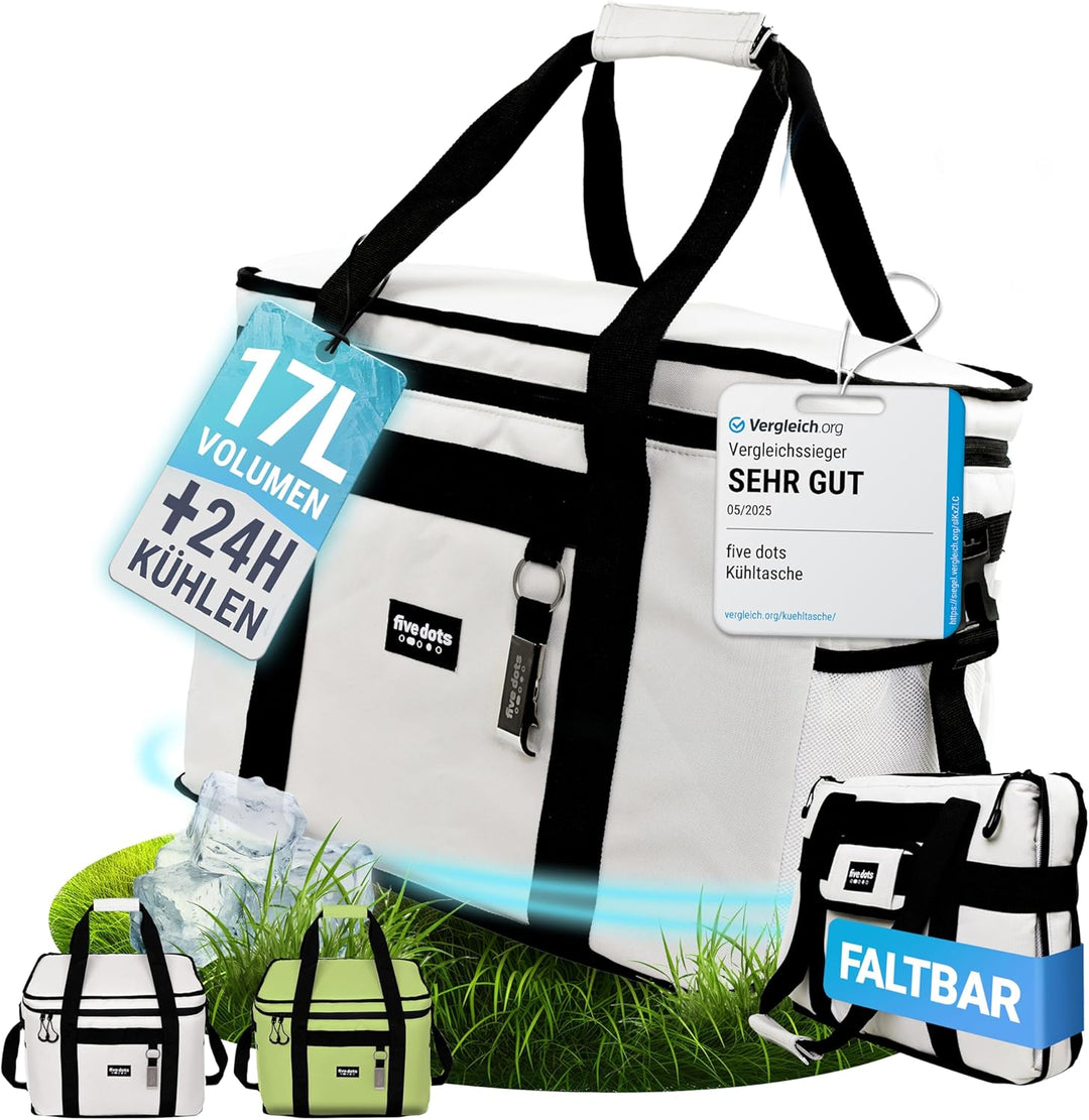 Kühltasche faltbar zum Einkaufen & Picknick - Kühltasche gross Auto als Thermotasche & Picknicktasch