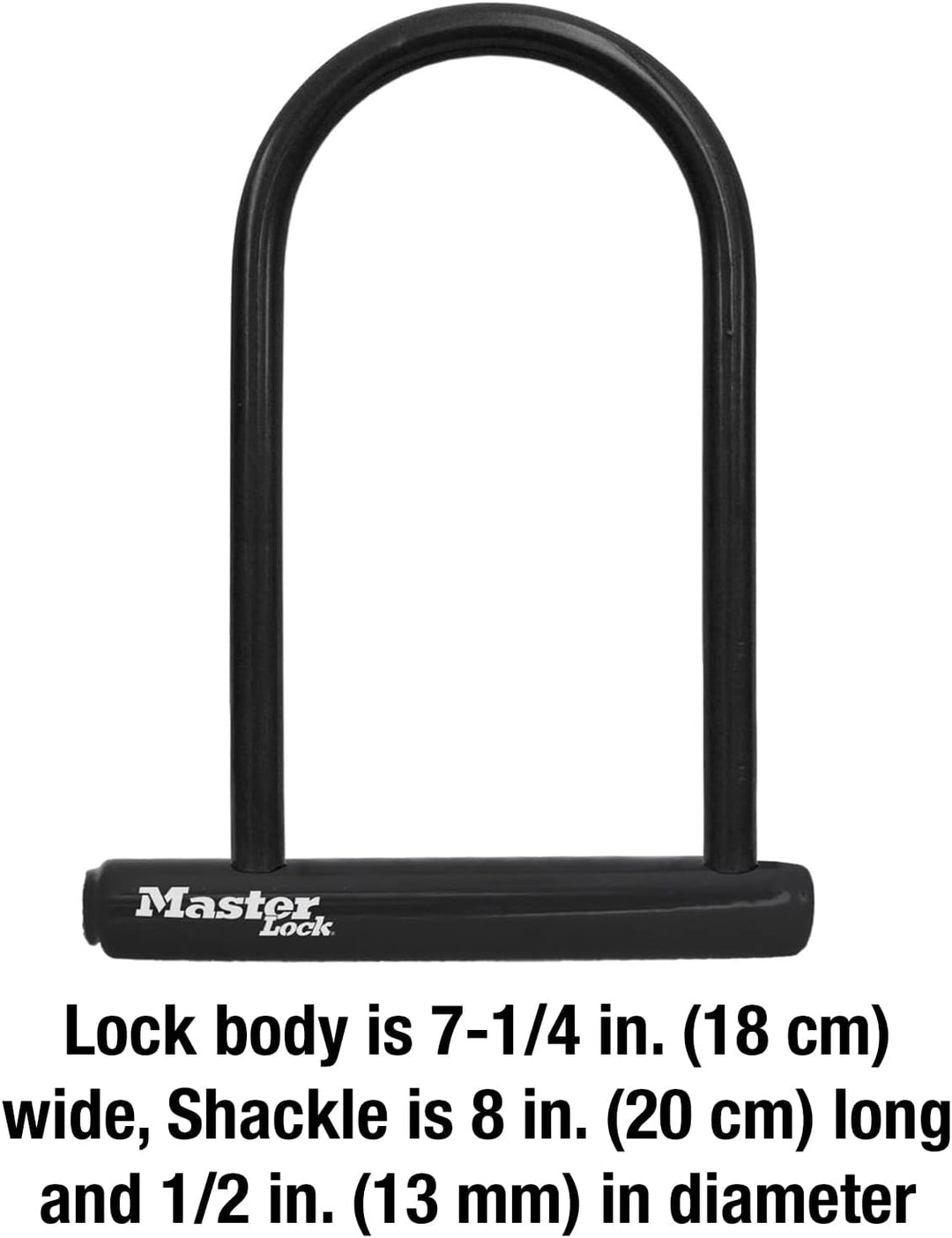 Master Lock 8320D Bügelschloss mit Schlüssel, 19,8 x 20,3 cm Master Lock 7-1/4 inch U-lock Schloss,