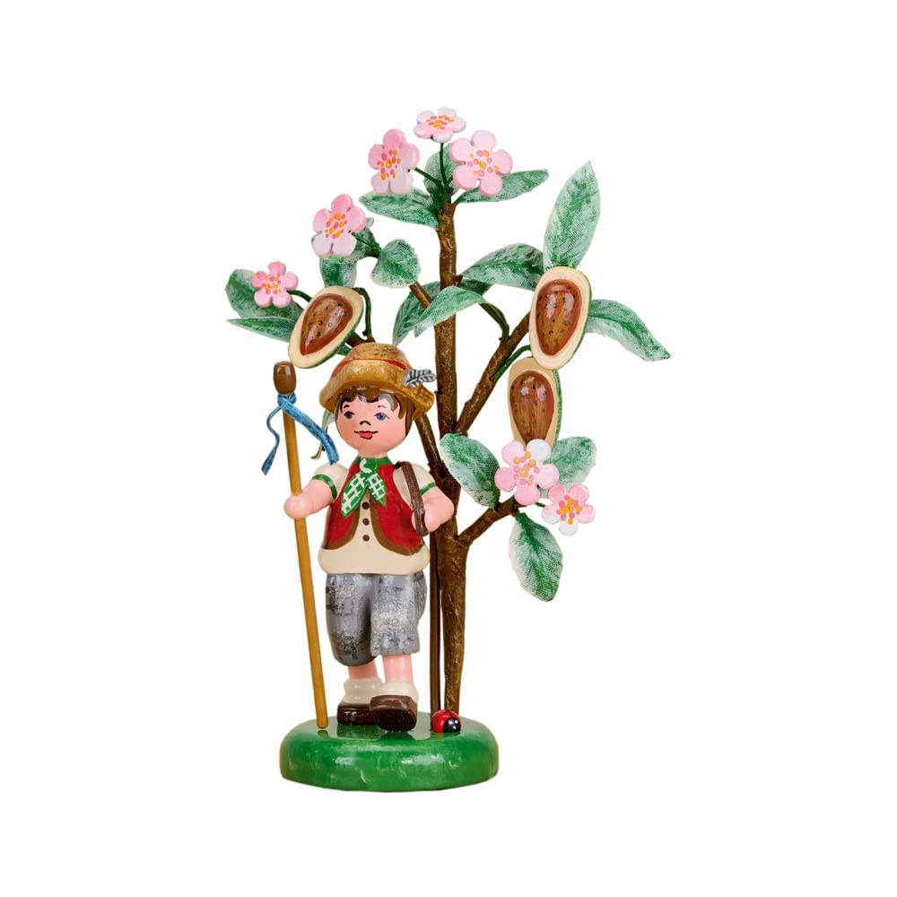 Hubrig Jahresfigur 2023, Junge mit Mandelbäumchen, Höhe etwa 12,5 cm