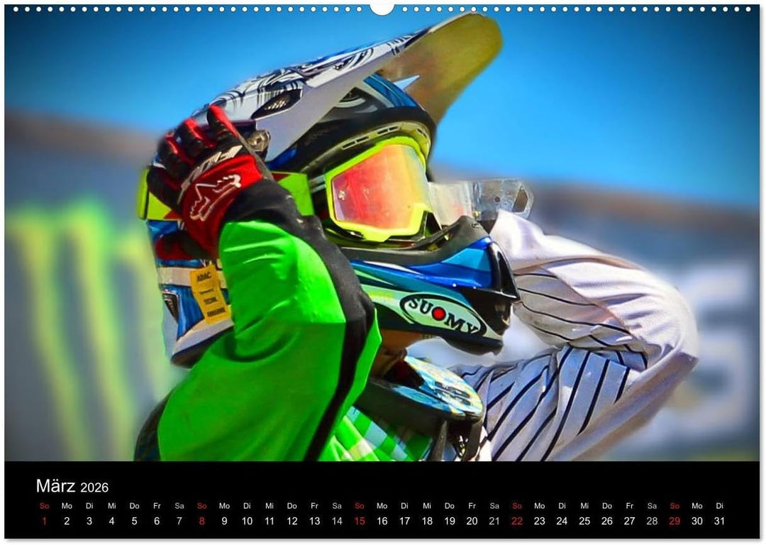 Motocross Kalender - Emotionen auf 2 Rädern (hochwertiger Premium Wandkalender 2026 DIN A2 quer), Ku