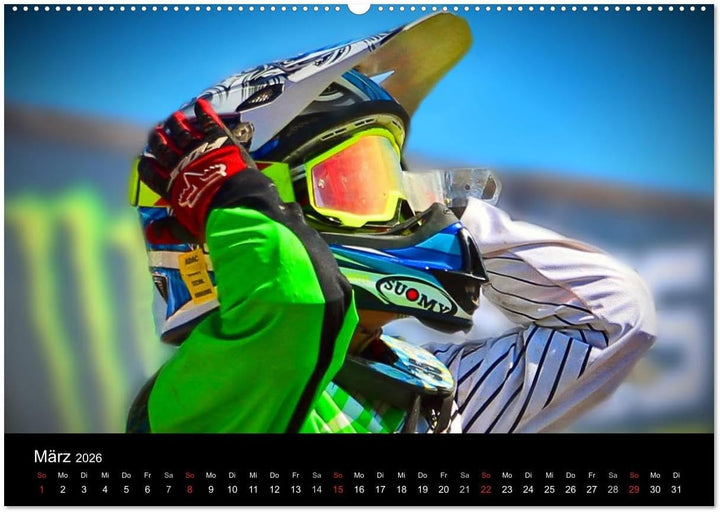 Motocross Kalender - Emotionen auf 2 Rädern (hochwertiger Premium Wandkalender 2026 DIN A2 quer), Ku
