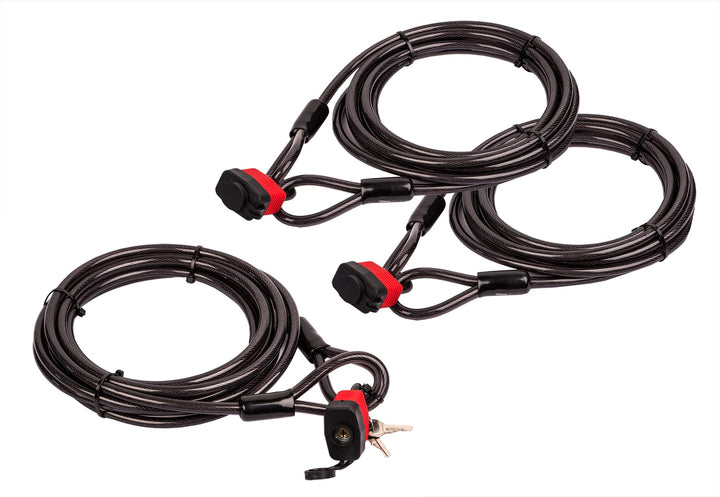 BigDean 3x Kabelschloss Schlaufenkabel 5m - Diebstahlsicherung für Fahrrad Motorrad-Zubehör Grill &amp;