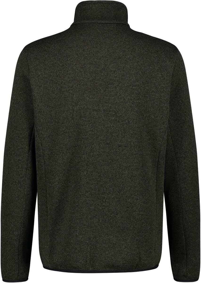 CMP Leichte Fleece-Strickjacke mit Netz 48 Ölgrün-Schwarz, 48 Ölgrün-Schwarz