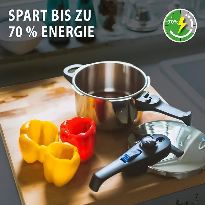 Elo 99276 Schnellkochtopf / 6 L / Edelstahl, 24 cm, 24 cm