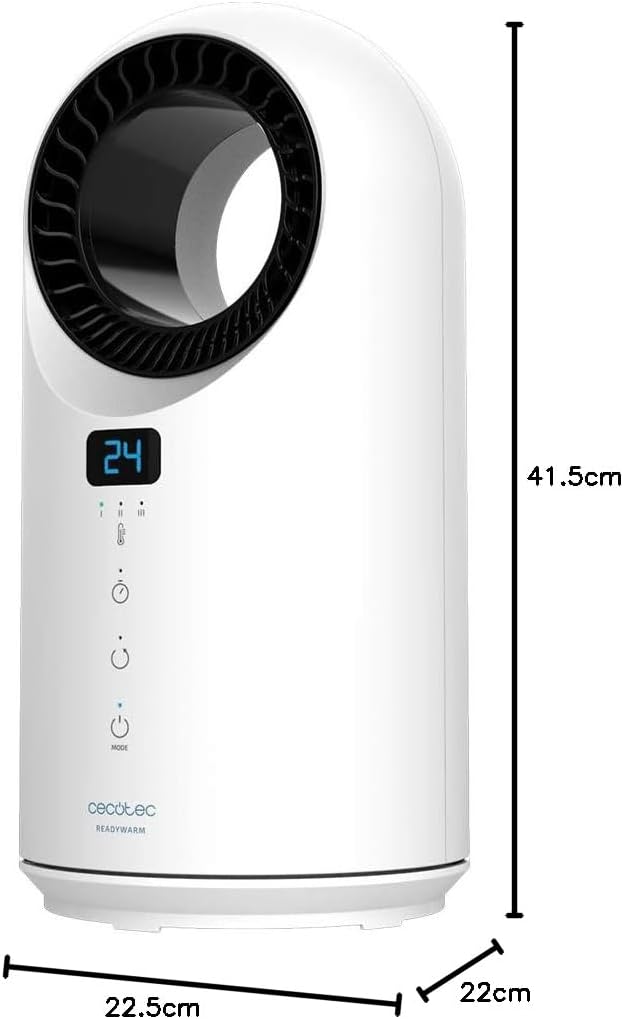 Cecotec Low Consumption Heater Ready Warm 8200 Bladeless Power 1500 W, Fernbedienung, LED-Bildschirm