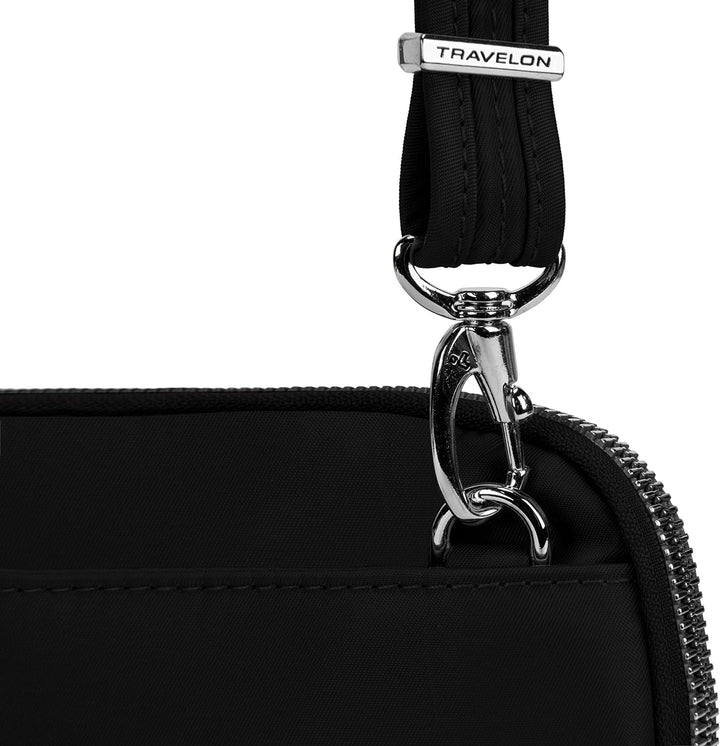 Travelon Damen Anti-theft Tailored Convertible Crossbody Clutch Umhängetasche Einheitsgrösse Onyx, E
