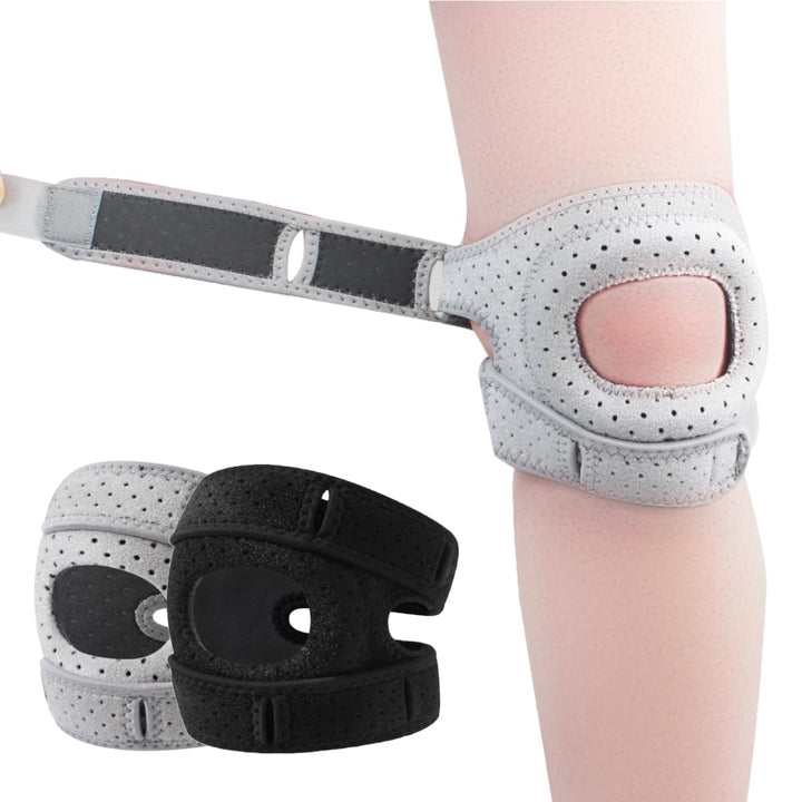 Guiguishiny Patellasehnen-Stützband,Sport Kniebandage mit Patella-Gelpolstern,Patella Kniebandage, V