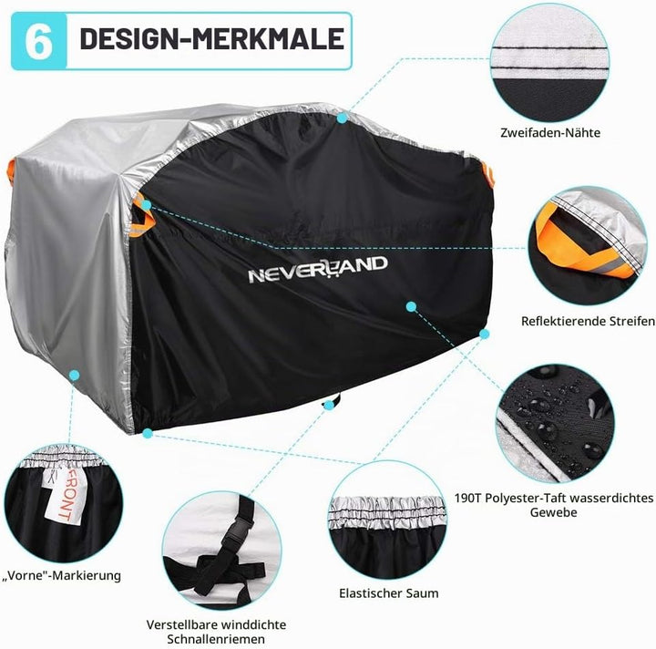 Neverland Quad Abdeckplane ATV Fahrzeug Quad Abdeckung Wasserdicht Abdeckplane für Quad Schutz Cover