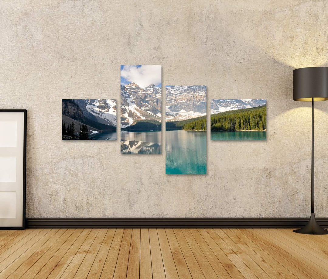 islandburner Bild auf Leinwand Moraine Lake Rocky Mountains Kanada Bilder Wandbilder Poster