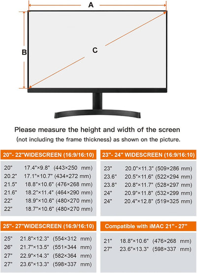 MOSISO 23-24 Zoll Computer Blaulicht Blockierende Displayschutz Anti-UV Augenschutz Filterfolie für