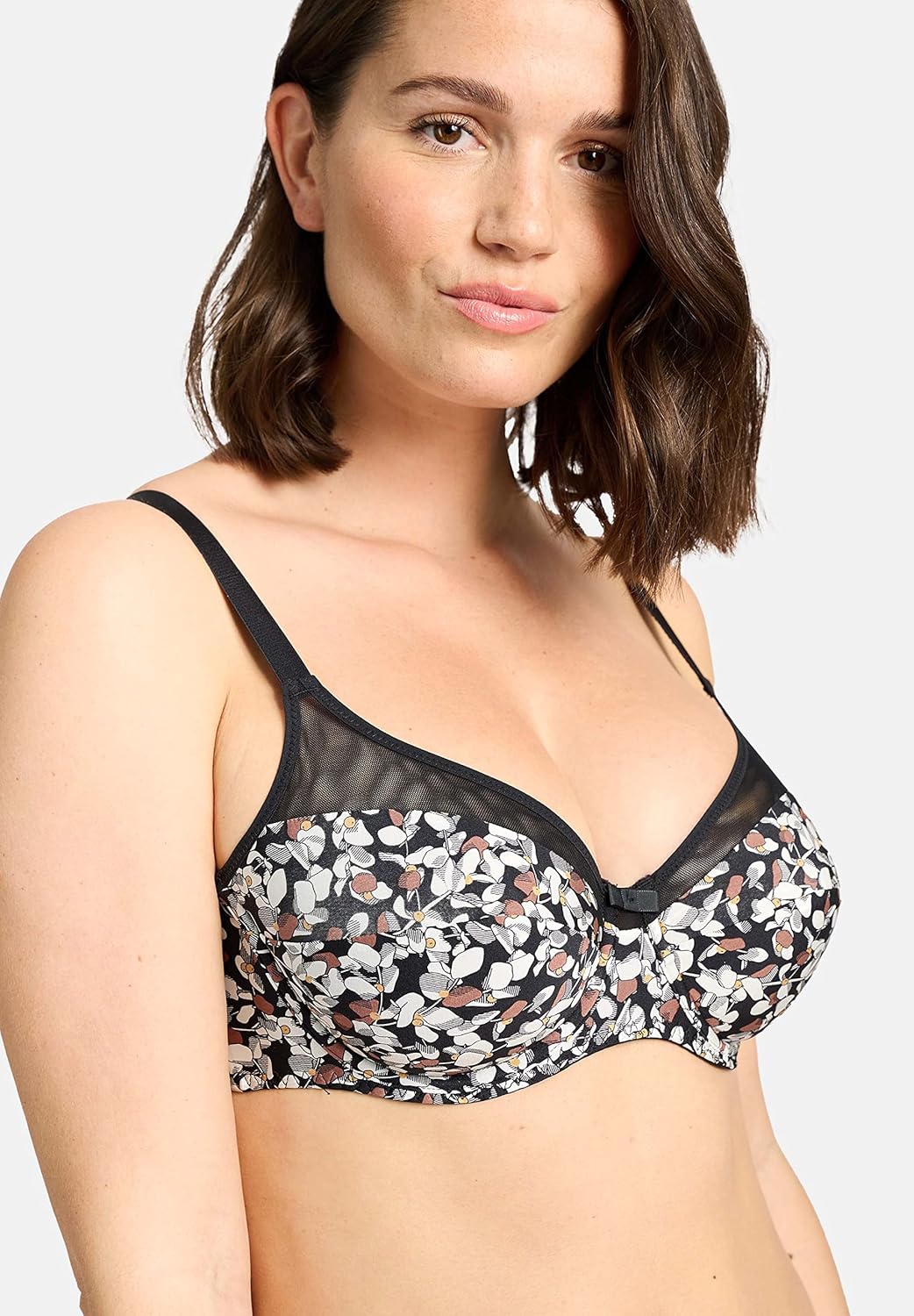 Sans Complexe Damen Klassischer BH, Bügel 75C Imprime Noir D'hiver, 75C Imprime Noir D'hiver