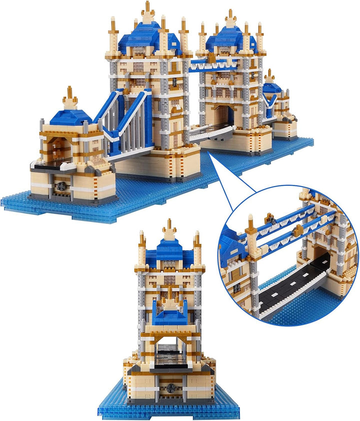 LULUFUN London Tower Bridge Bausteine Kit DIY Mini Building Blocks Spielzeug, Lernspielzeug, Geschen
