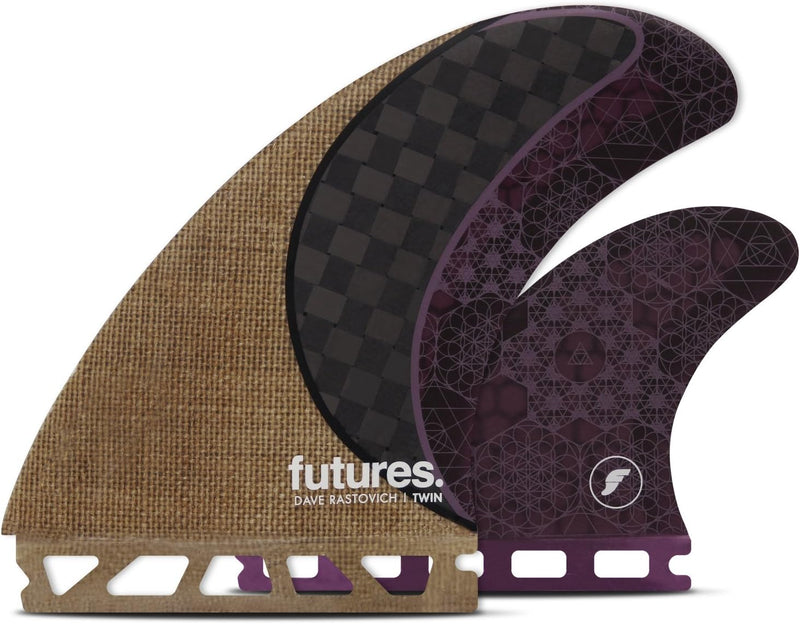 Futures Rasta Honeycomb Twin Surfboard Fin Jute Carbon Purple Einheitsgrösse, Jute Carbon Purple Ein