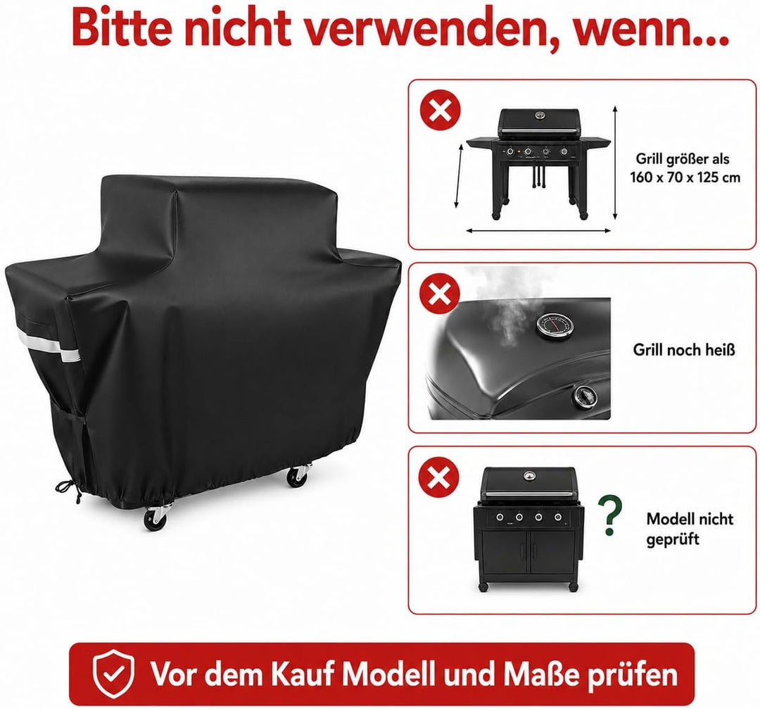 100 x 119 x 64 cm Grillabdeckung für Enders Monroe PRO 3 SIK/4 SIK mit Kocher (ab 2020), Boston 4 IK