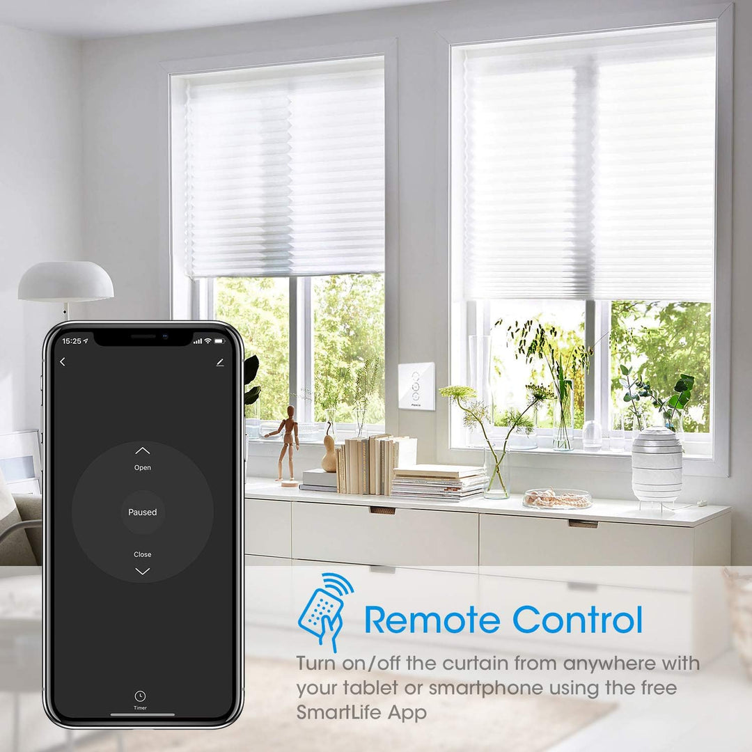 【Schaltbares LED】Smart Rolladen Zeitschaltuhr, Maxcio WiFi Jalousien Vorhang Schalter, Kompatibel mi