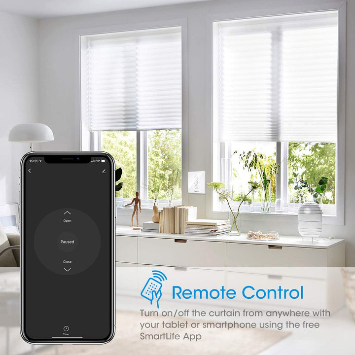 【Schaltbares LED】Smart Rolladen Zeitschaltuhr, Maxcio WiFi Jalousien Vorhang Schalter, Kompatibel mi