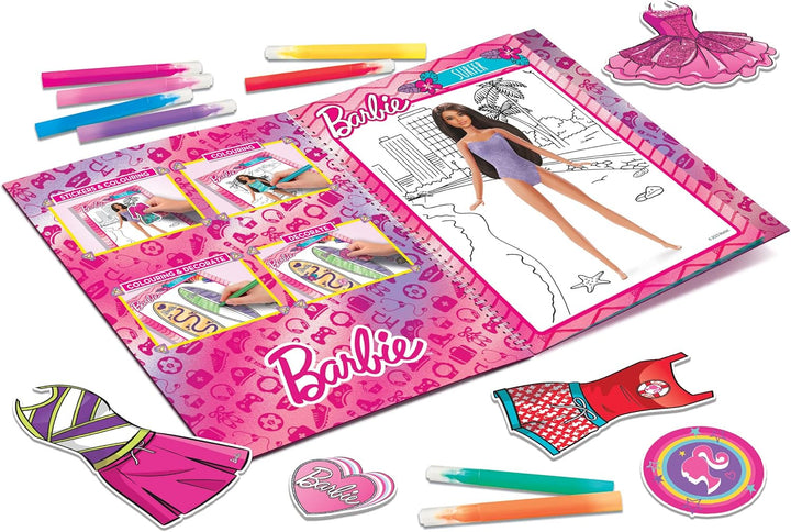 Lisciani - BARBIE - Skizzenbuch Inspiriert Deinen Look - BARBIE Modelle zum Anziehen - Kreatives Spi