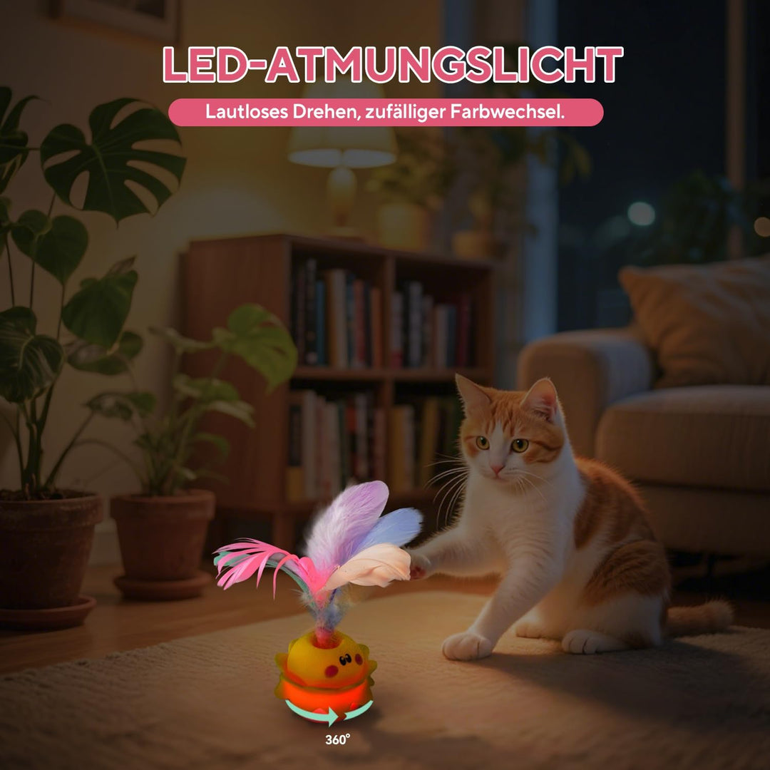 LIFLIX Interaktive Automatische Katzenspielzeug, Wiederaufladbares Elektronisches Zwitscher-Spielzeu