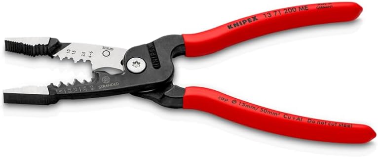 KNIPEX 13 71 200 ME Multifunktions-Elektrikerzange metrisches Modell mit Kunststoff überzogen schwar