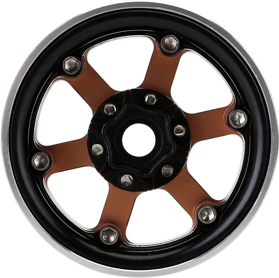 INJORA Crawler Felgen 1,9inch Beadlock Felgen 6-Spokes Räder für 1:10 RC Crawler Axial SCX10 Pro VS4