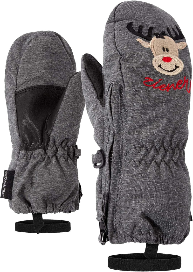 Ziener Baby LE Zoo Minis Glove Ski-Handschuhe grau (dark melange.black) 98cm, grau (dark melange.bla