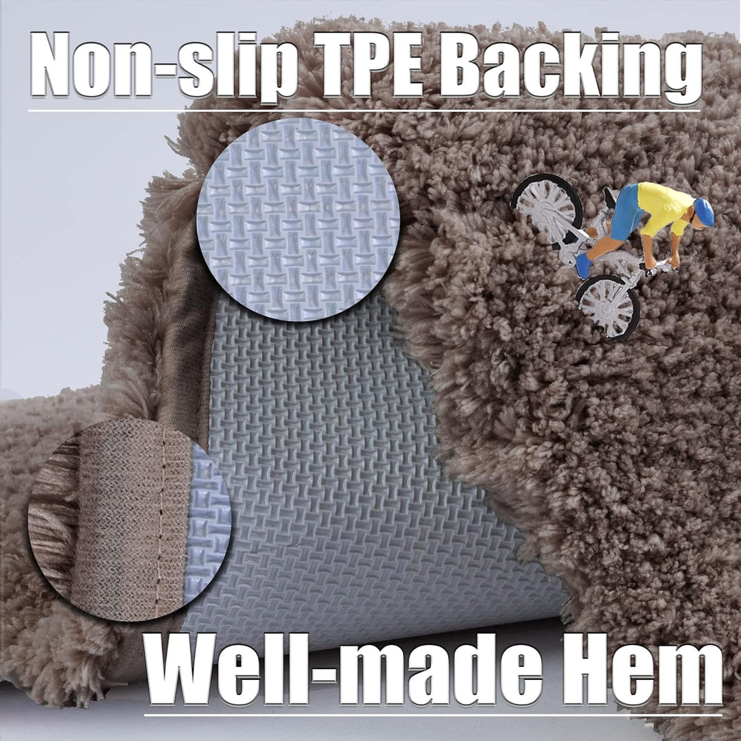 ROLIZOE WC Vorleger mit Ausschnitt Extrem Dicker WC Teppich rutschfest Klovorleger Hochsaugfähige St