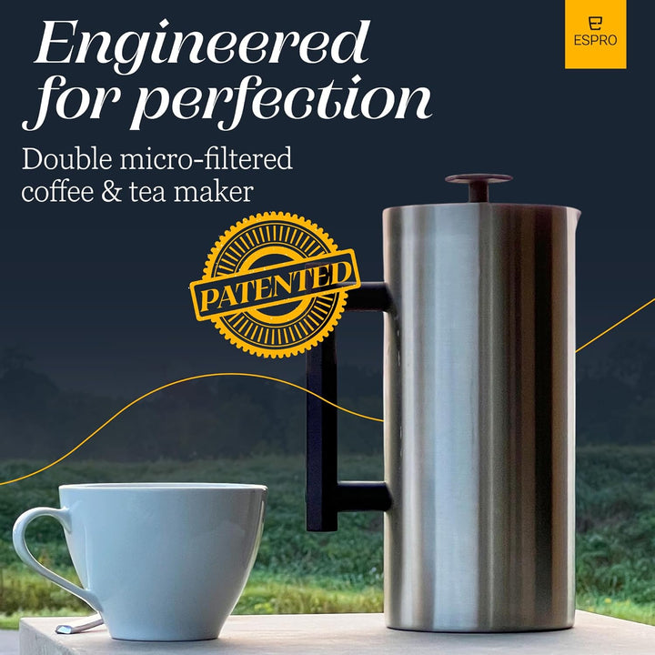 Espro 18169 French Press P6, Kaffee Stempelkanne mit Thermofunktion, Coffee-Maker, Kaffeezubereiter,