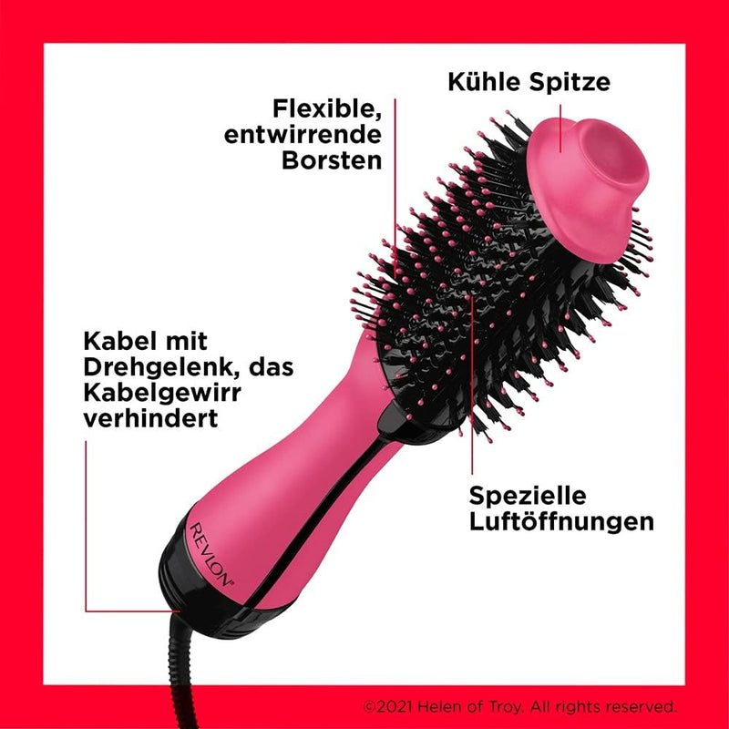 Revlon Salon One-Step Haartrockner und Volumiser – Neue Pink Edition (One-Step, IONEN- und KERAMIKTE