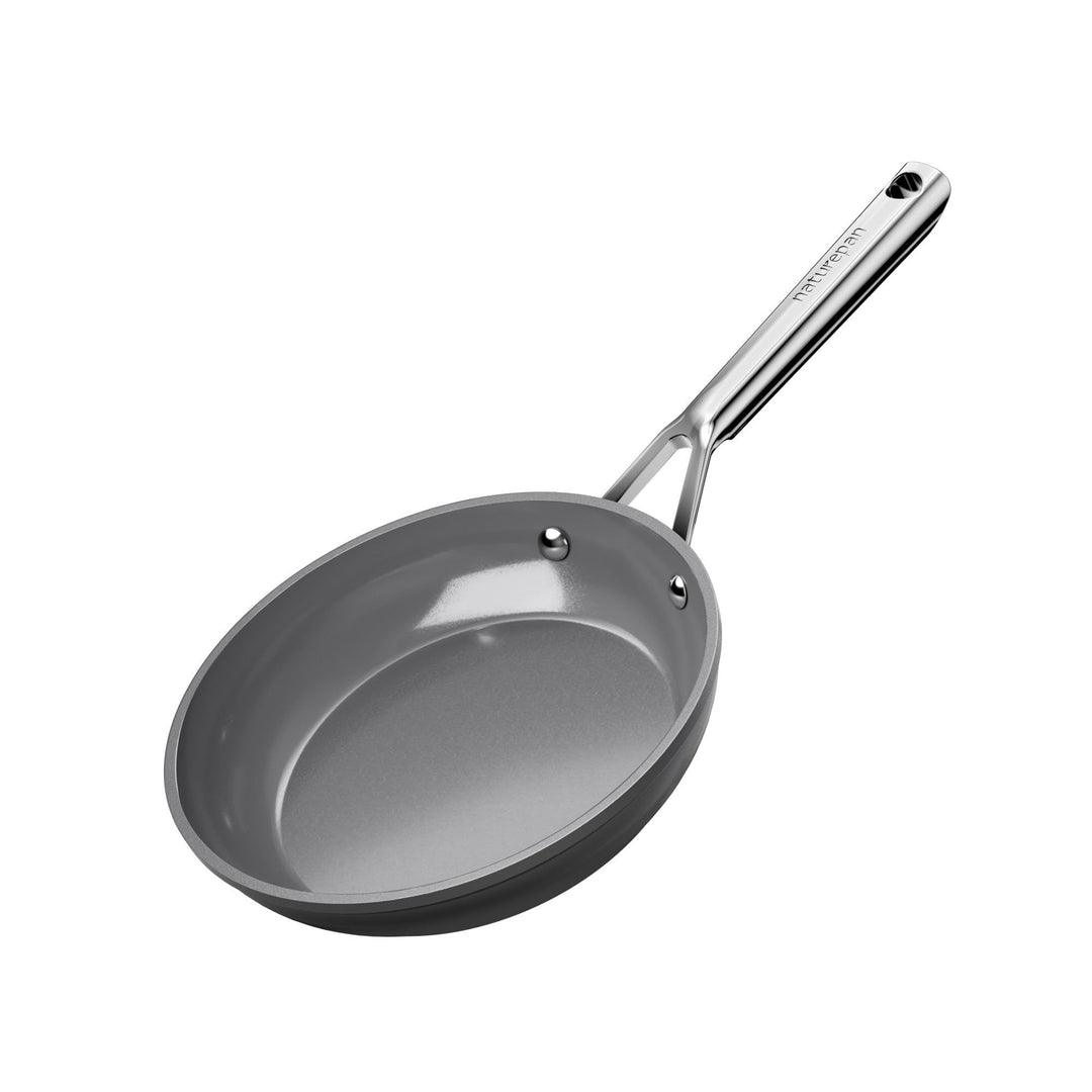 Keramik Pfanne Induktion 20cm, DiamondTitan-Keramikbeschichtung, Antihaft Bratpfanne mit Edelstahlgr
