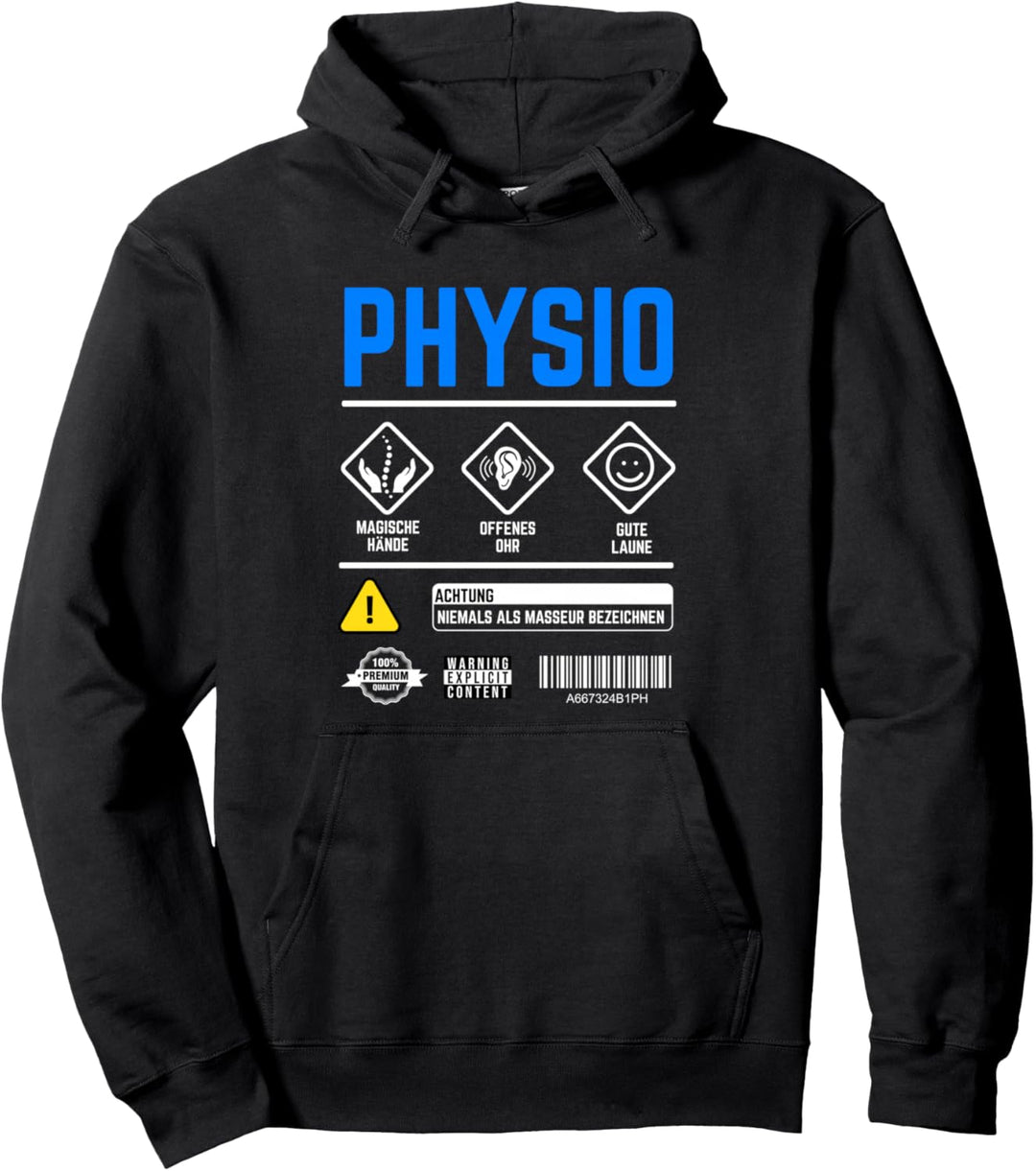 Physio Warnhinweise Gebrauchsanweisung Anleitung Physio Pullover Hoodie