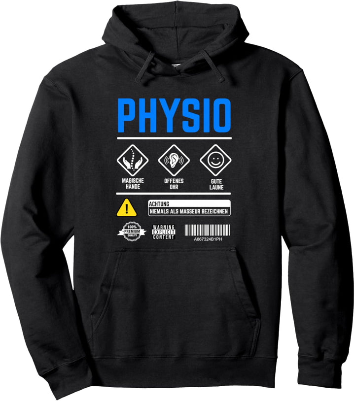 Physio Warnhinweise Gebrauchsanweisung Anleitung Physio Pullover Hoodie