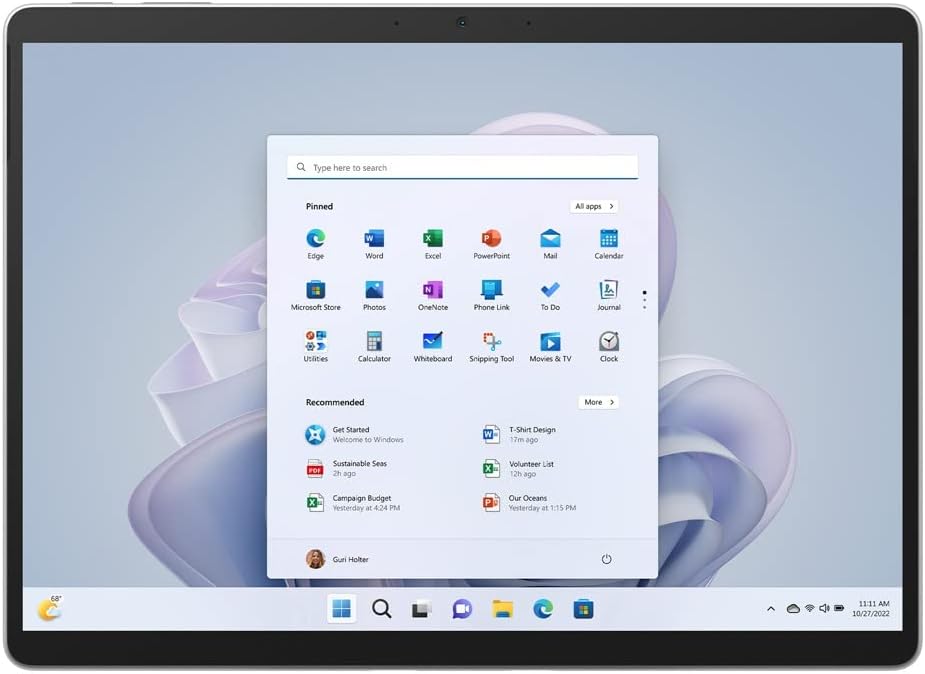 Microsoft Surface Pro 9 256 GB 33 cm (13 Zoll) Intel® Core™ i5 16 GB Wi-Fi 6E (802.11ax) Windows 10