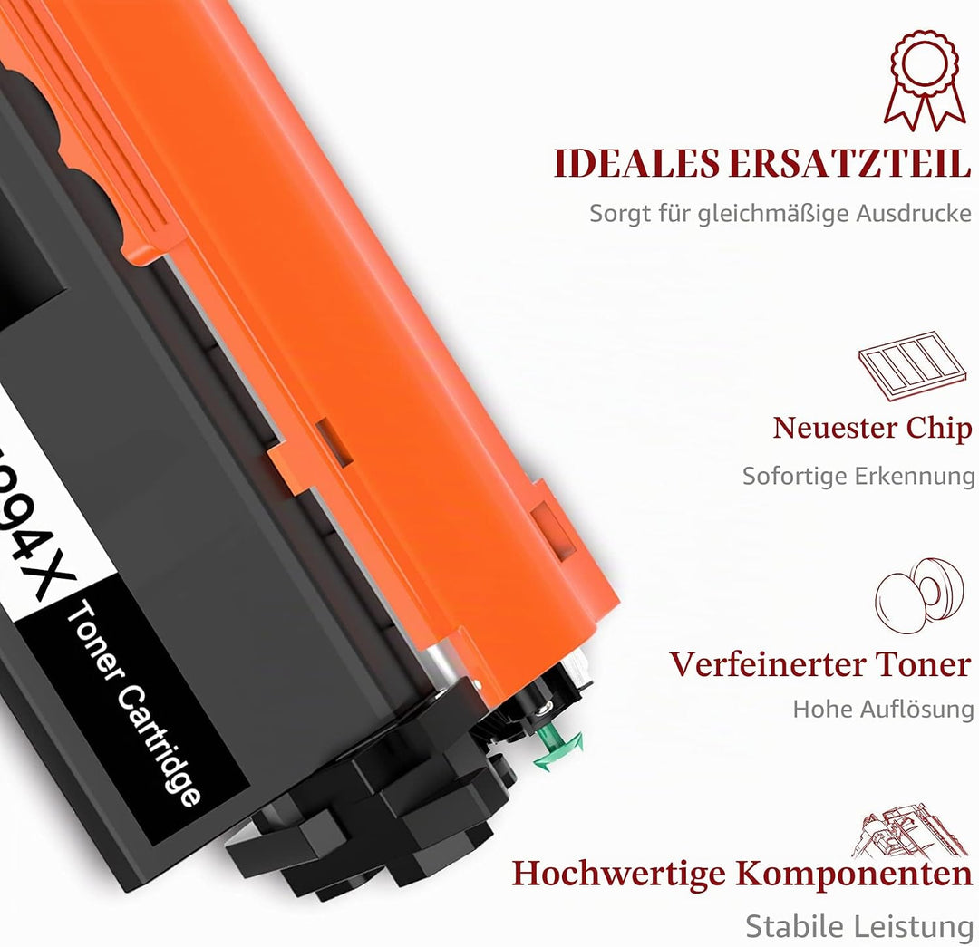 Toner Kingdom CF294X Toner Kompatibel für HP 94X CF294X 94A CF294A für Laserjet Pro MFP M148dw M148f