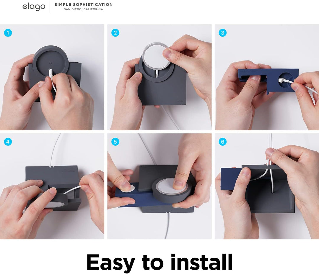 elago MS5 Duo Ladestation Kompatibel mit MagSafe Ladegerät,Kompatibel mit iPhone 15, 14, 13, 12 Seri