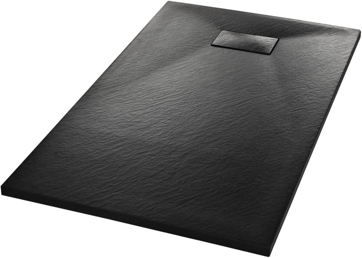 vidaXL Duschwanne SMC schwarz 120x70cm