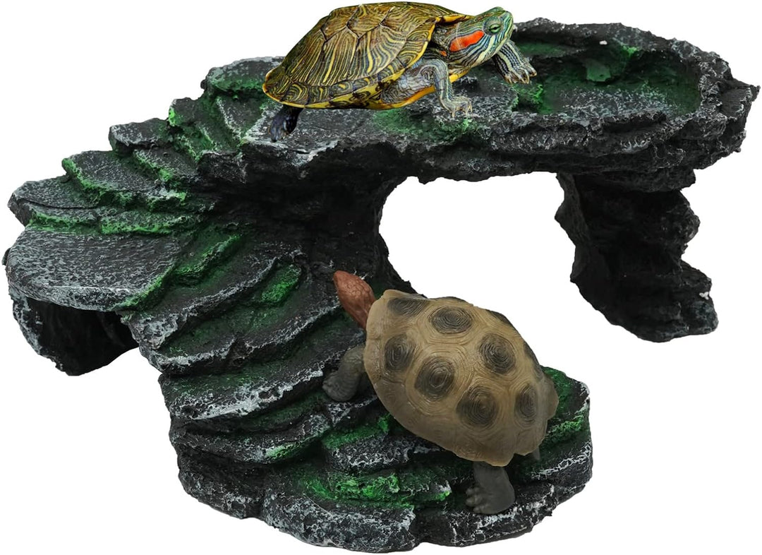 Yuecheng Reptilien Ramp Plattform Schildkröte Basking Plattform Felsen Schritt Leiste und Gecko Höhl