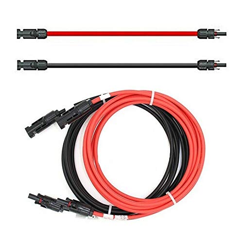 Verlängerungskabel beidseitig Solarstecker Solarkabel rot/schwarz 6mm² inkl. montierter Solar-Stecke