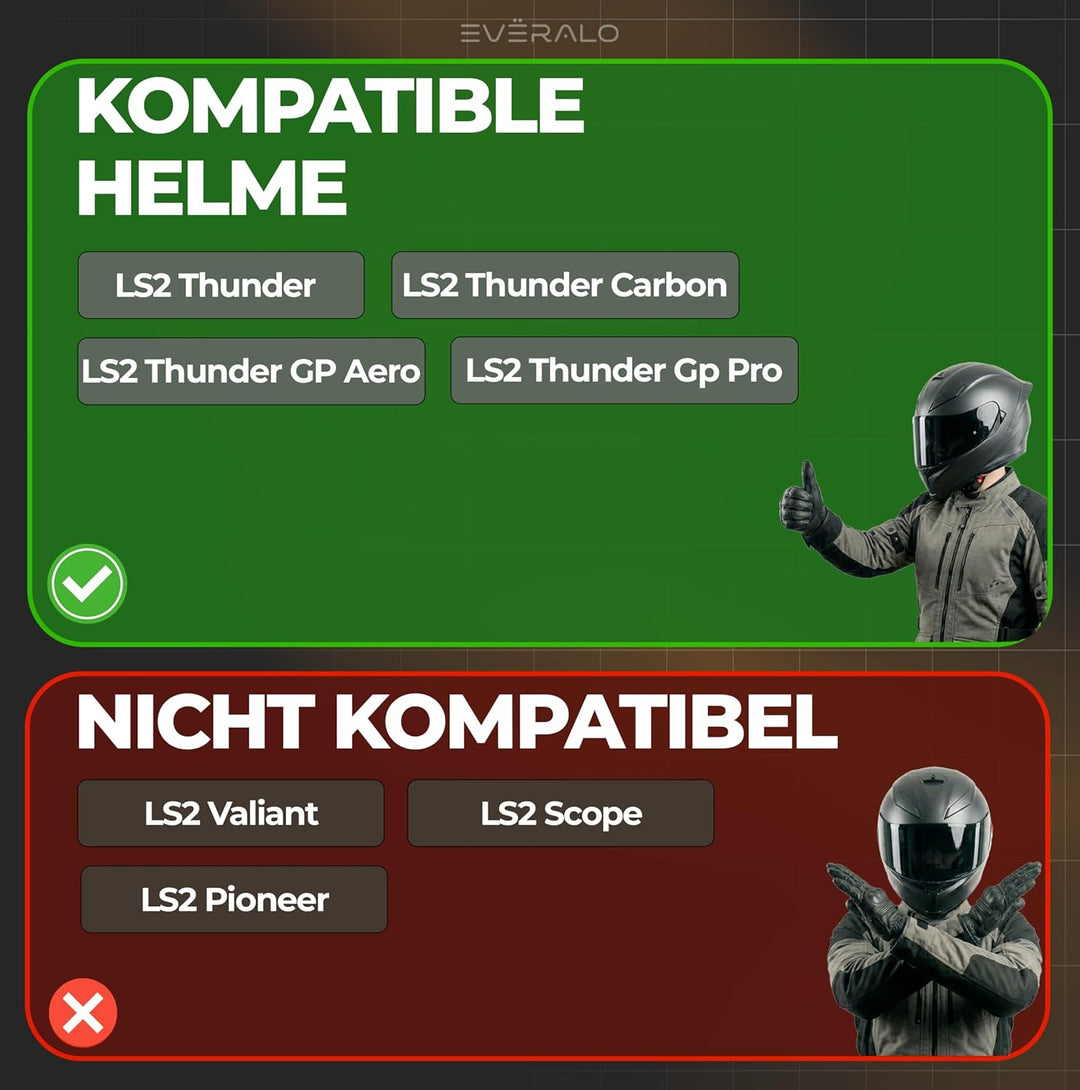 Antibeschlag Linse Kompatibel mit Visier LS2 FF805 - Thunder - Thunder Carbon - Thunder GP Aero - Th