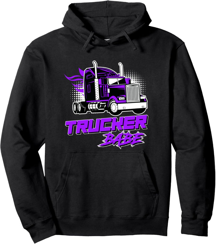 LKW-Fahrerin Trucker Babe Spruch LKW Truck Kraftfahrer Pullover Hoodie