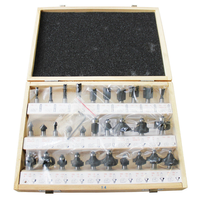 Edessö HM Fräsersatz 30teilig Schaft 8mm Nutfräser Abrundfräser Falzfräser u.a.